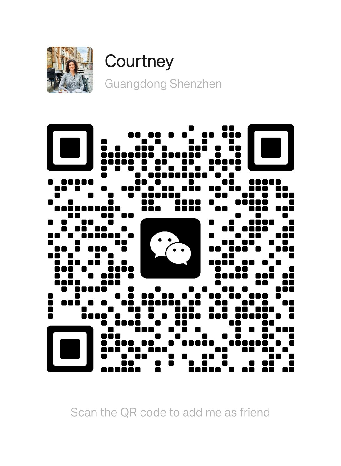 Scan to add Courtney on WeChat